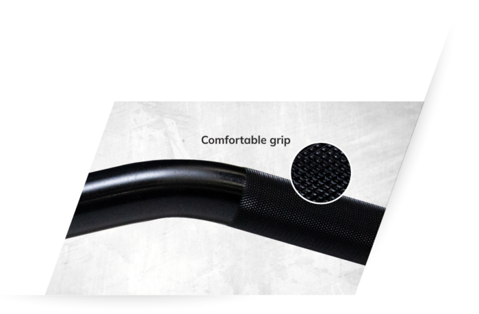 Black Chrome Curl Barbell - Image 3