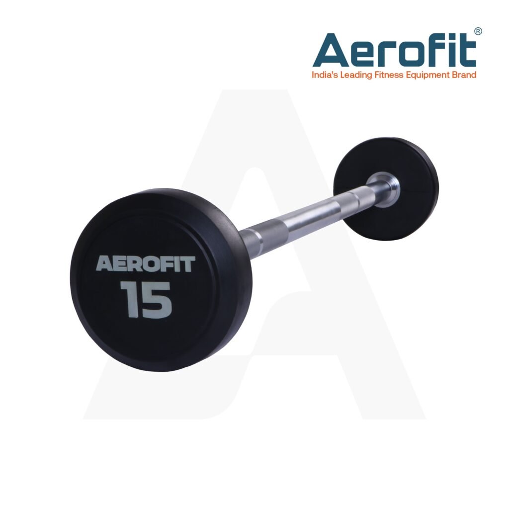 Rubber Plain Fixed Barbell Rod Aerofit